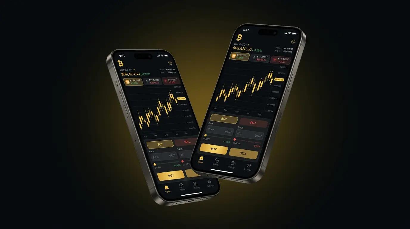Trading app on mobile